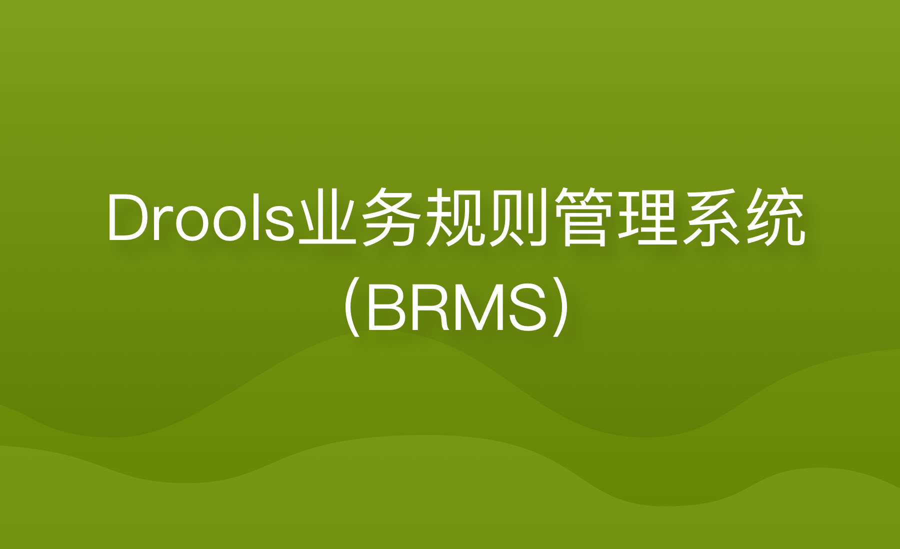Drools入门到实战业务规则管理系统（BRMS）